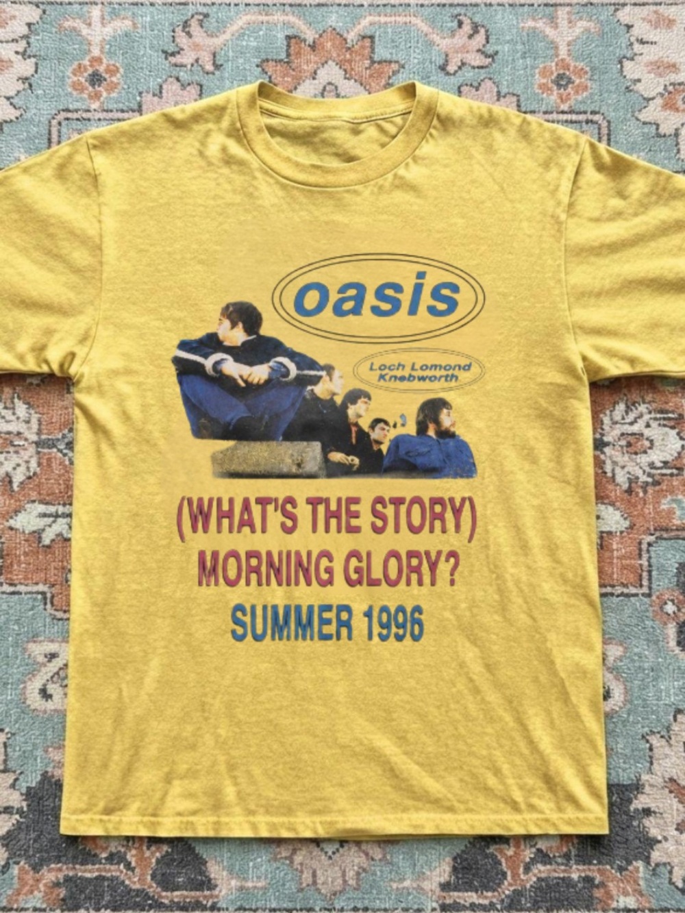 Gildan Yellow Oasis Summer 1996 Graphic Tee